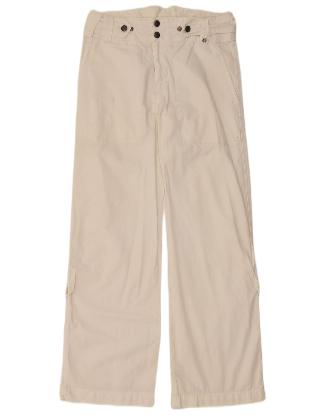 DIESEL Calça Chino Feminina Solta W28 L31 Algodão Branco
