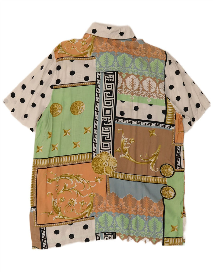 Blusa Camisa Feminina Vintage EU 40 Média Patchwork Multicolorida