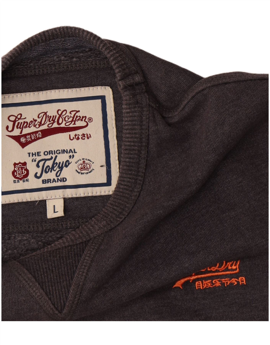 Superdry moletom masculino jumper grande algodão cinza