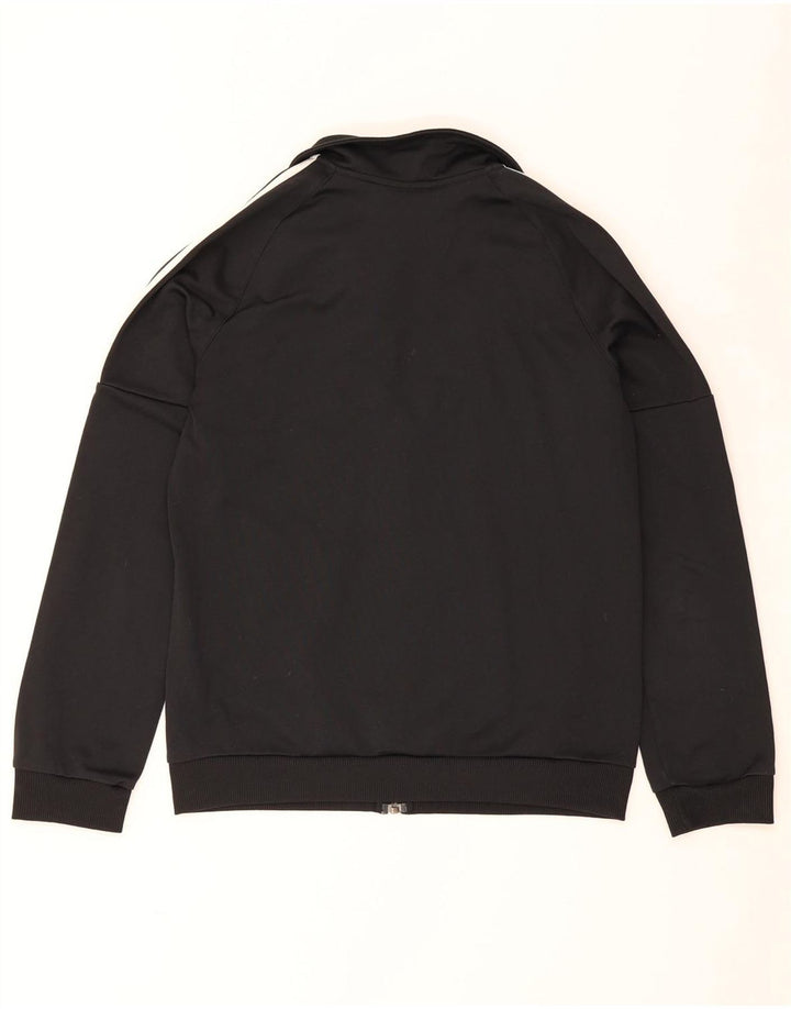 Adidas Womens Tracksuit Top Jacket UK 12/14 Médio Preto Poliéster