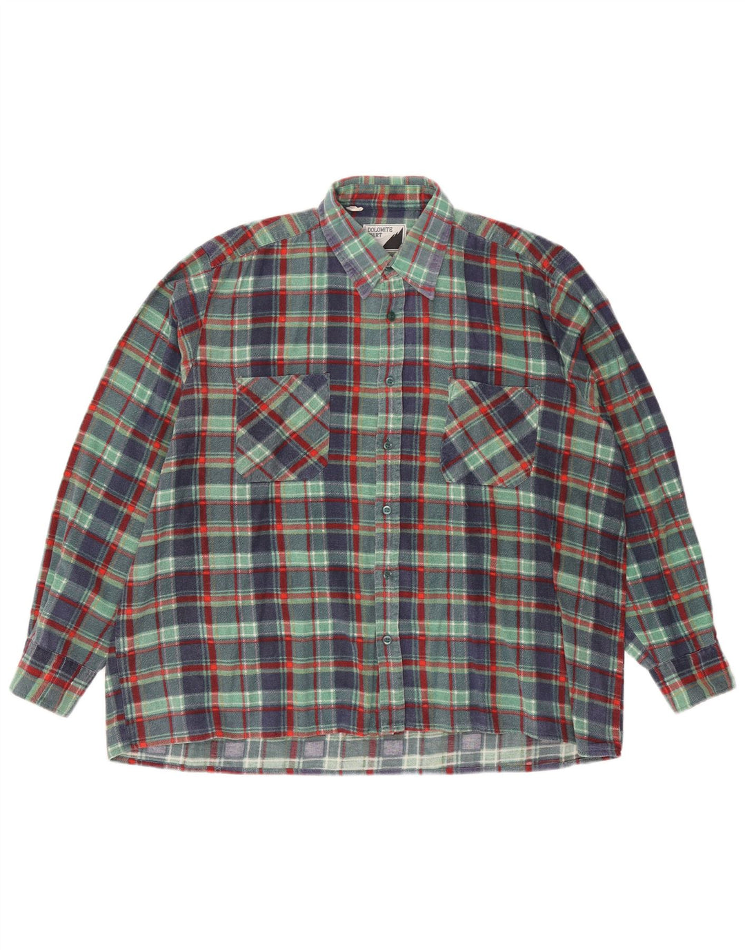 Camisa masculina de flanela Dolomite XL algodão xadrez verde