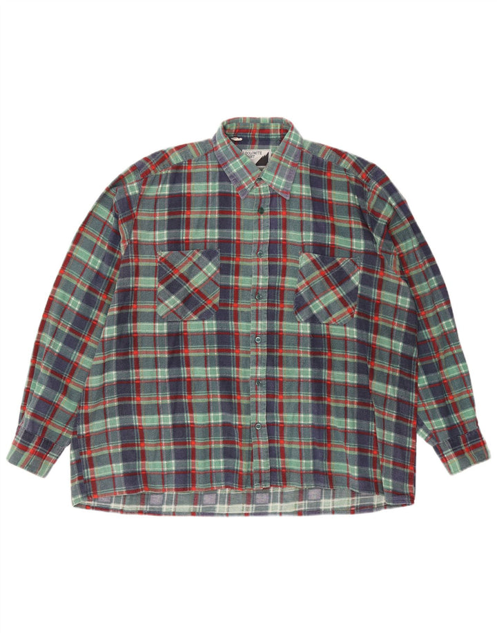 Camisa masculina de flanela Dolomite XL algodão xadrez verde
