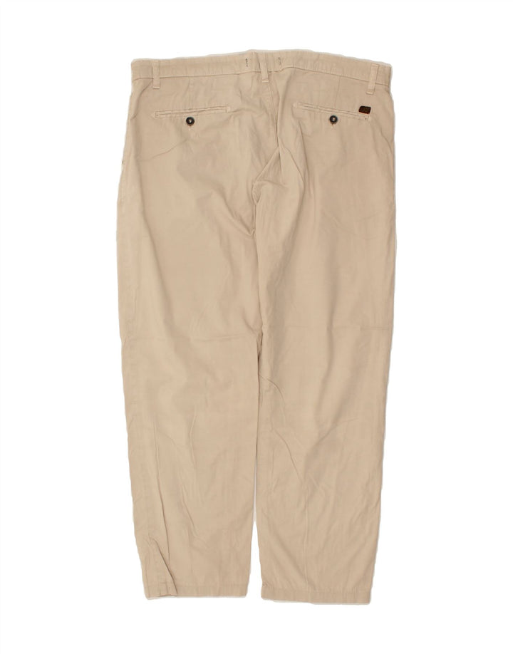 TRUSSARDI Womens Straight Chino Trousers W36 L27 Beige Cotton Vintage Trussardi and Second-Hand Trussardi from Messina Hembry 