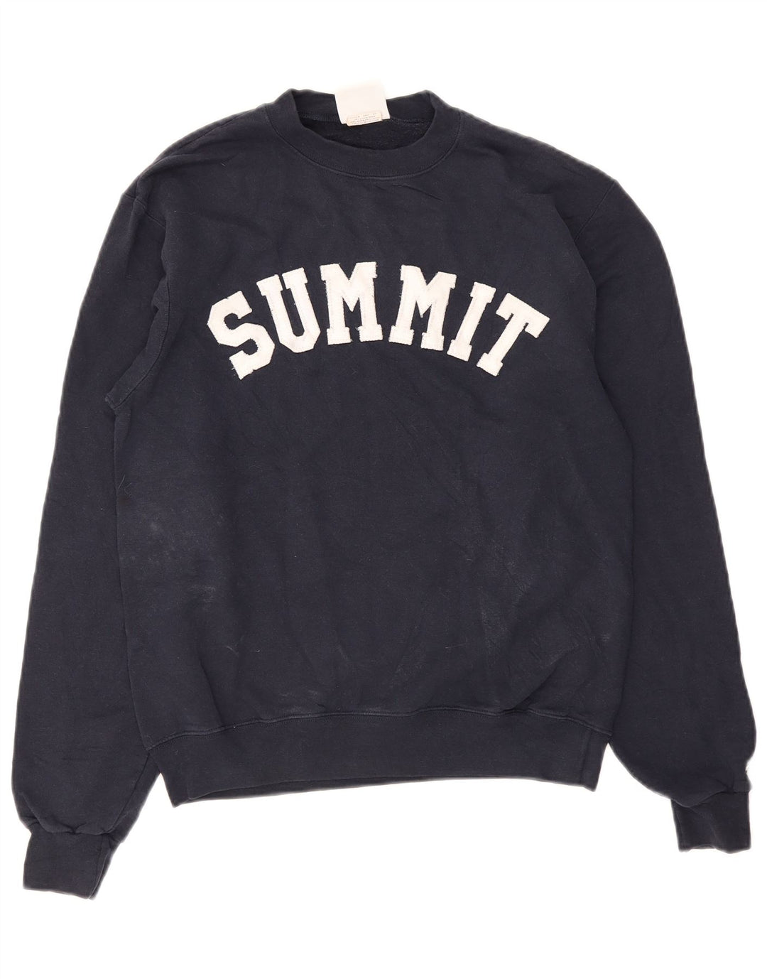 Champion Mens Summit Graphic Moletom Jumper Pequeno Algodão Azul Marinho