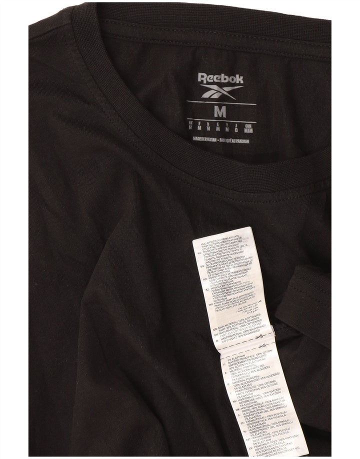 Camiseta masculina Reebok Top médio algodão preto
