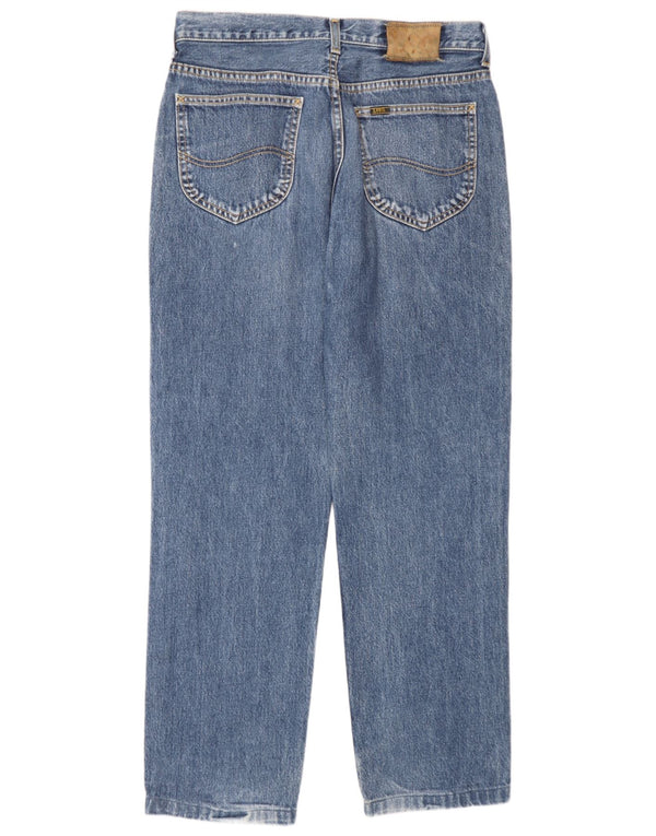 Lee Mens Straight Jeans W32 L30 Azul Algodão