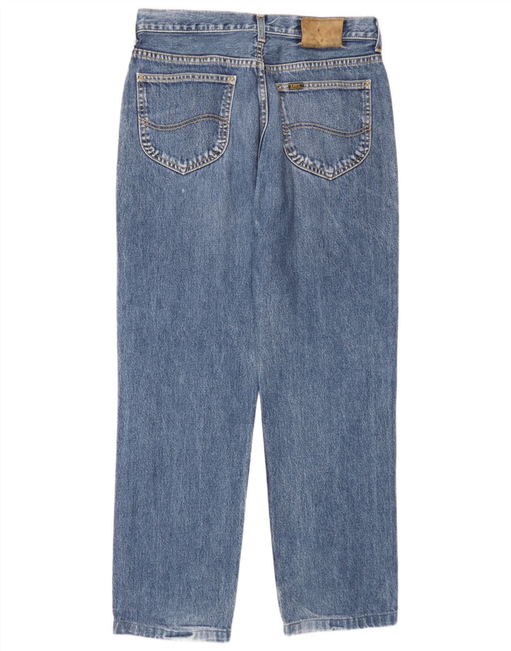 Lee Mens Straight Jeans W32 L30 Azul Algodão