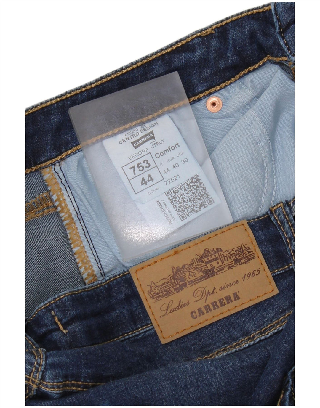 Carrera Womens VERONA Slim Jeans IT 44 Médio W30 L34 Azul Marinho Algodão