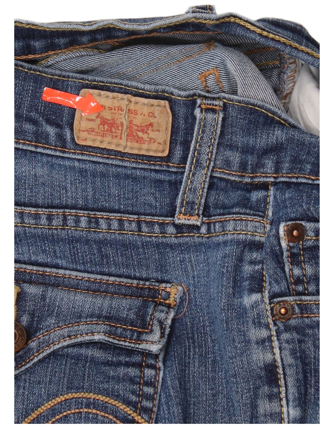 Calça jeans feminina Levi's 524 Super Low Skinny W36 L31 Azul