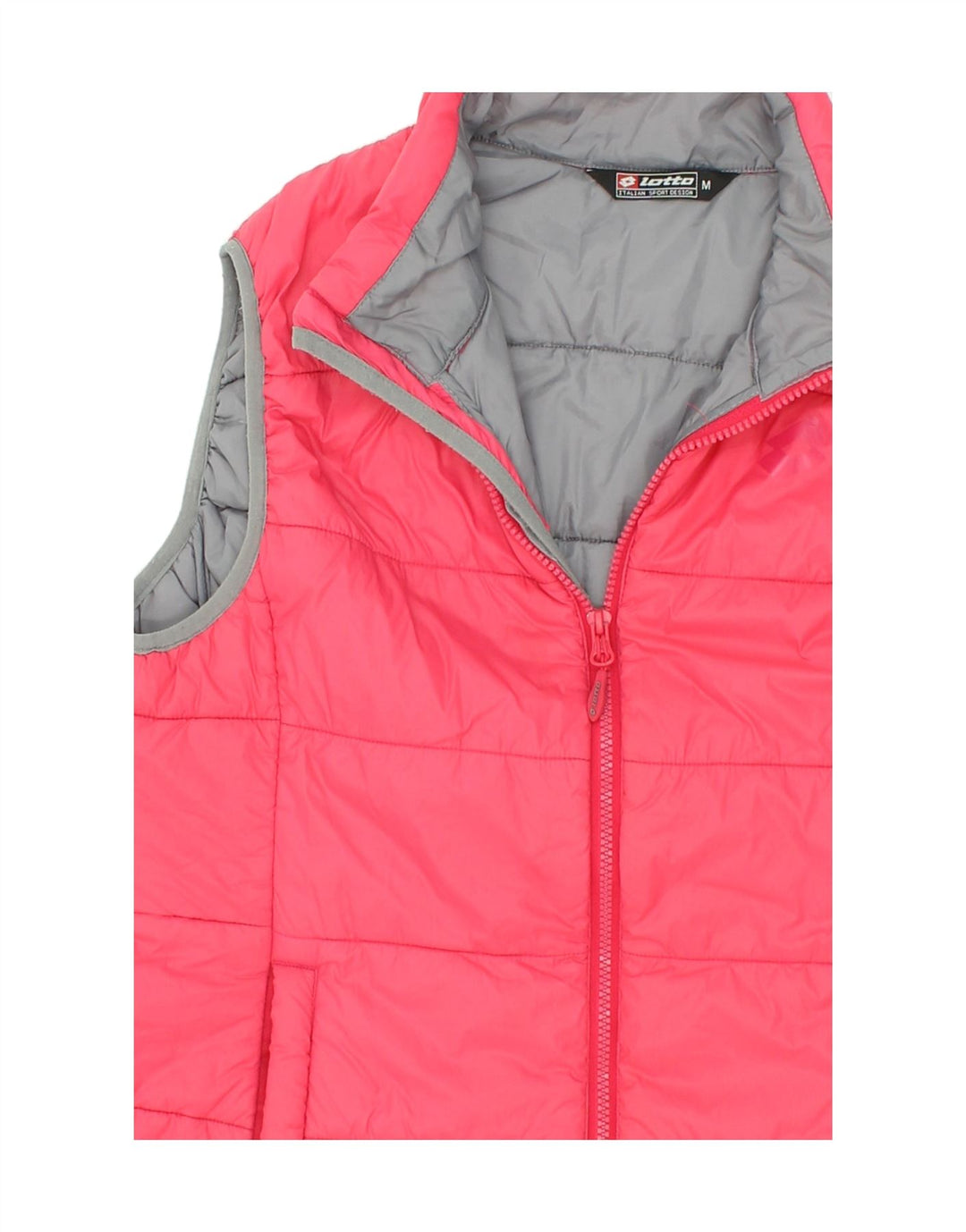 LOTTO Womens Padded Gilet UK 14 Medium Pink Nylon Vintage Lotto and Second-Hand Lotto from Messina Hembry 