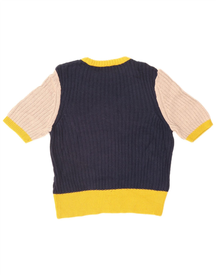 Suéter feminino Marks & Spencer com gola redonda Reino Unido 14 médio multicolorido