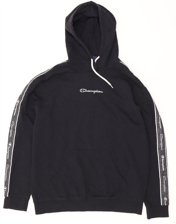 Jumper com capuz gráfico masculino Champion médio preto