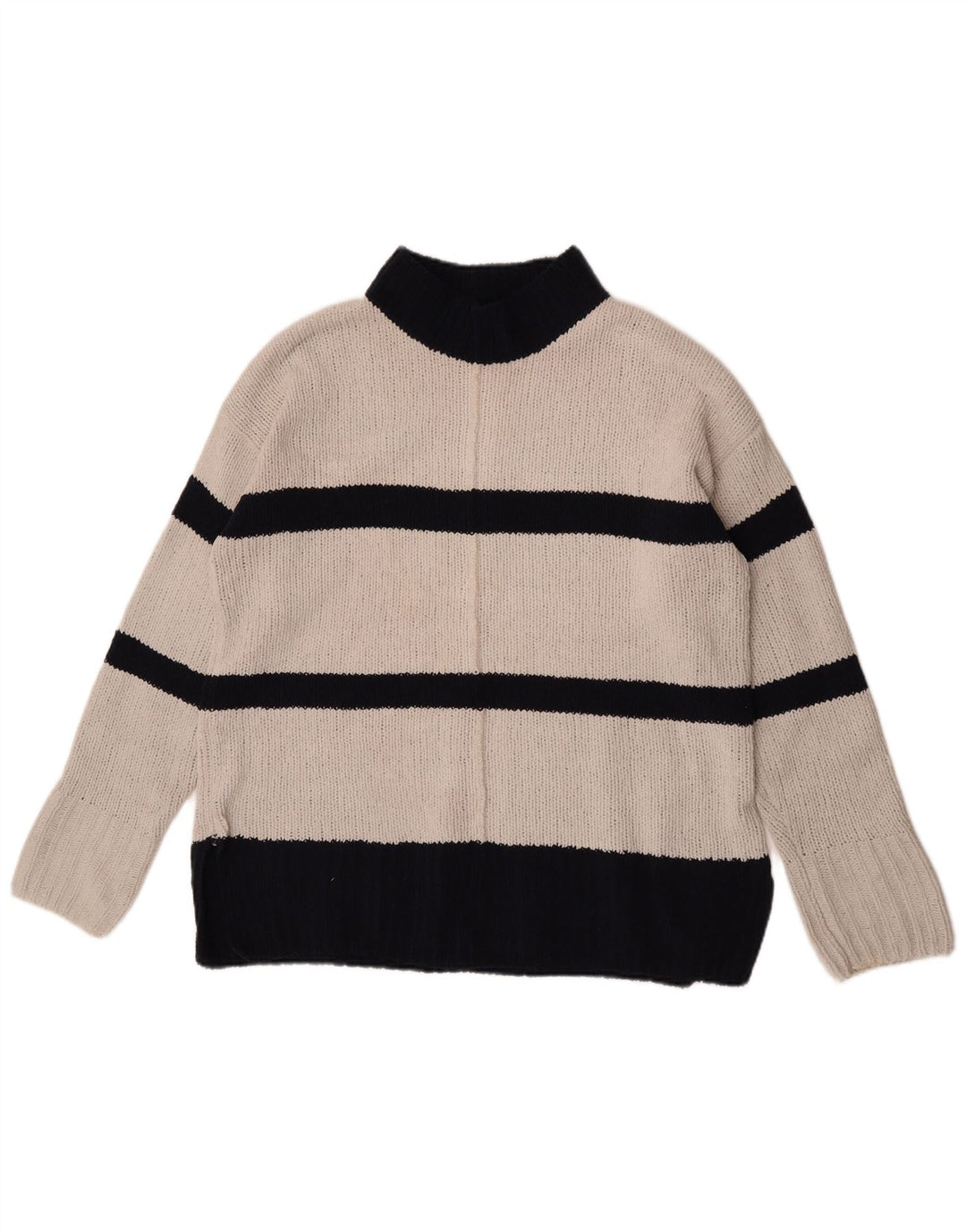 Suéter feminino Marks & Spencer com gola tartaruga Reino Unido 14 médio branco