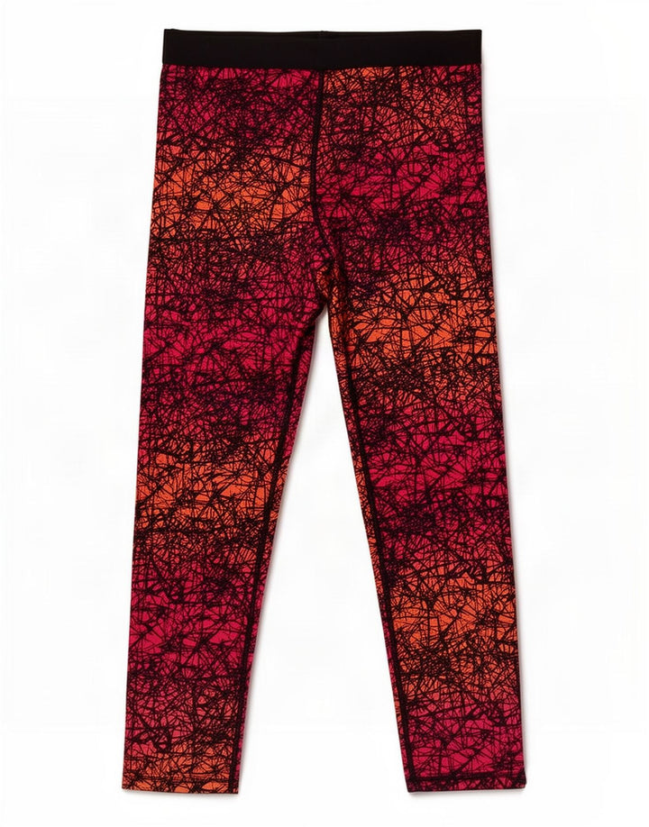Leggings Capri Femininas com Padrão Abstrato Champion UK 16 Grande Rosa