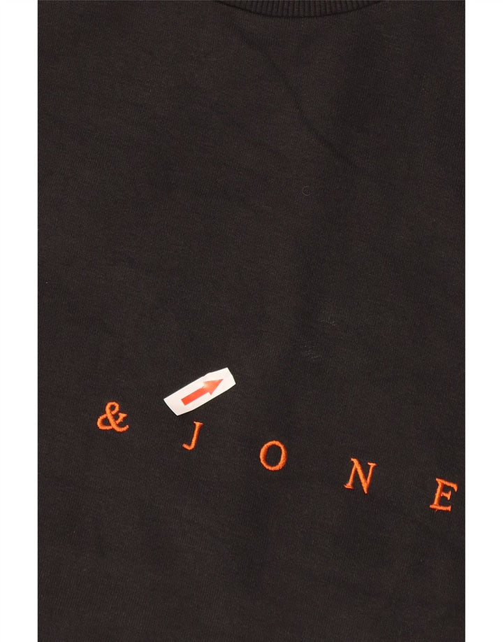 Jack & Jones moletom gráfico masculino jumper médio algodão cinza