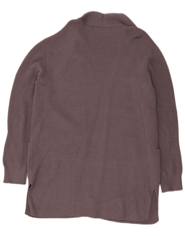 Marks & Spencer Suéter feminino Longline Open Cardigan Reino Unido 14 Grande Cinza