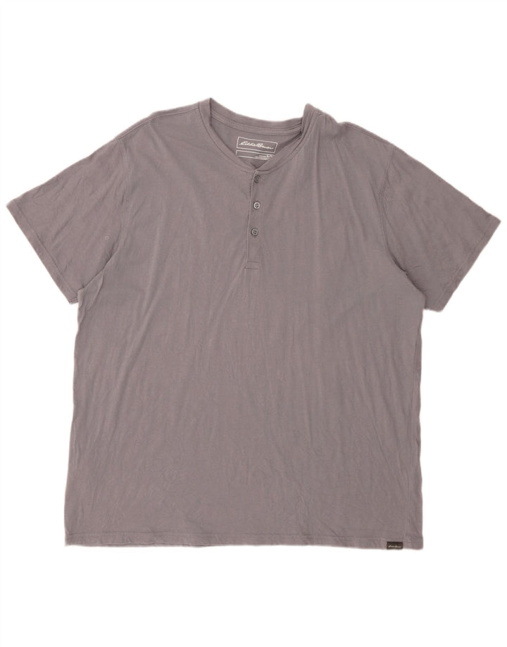 Camiseta masculina EDDIE BAUER Top XL algodão cinza