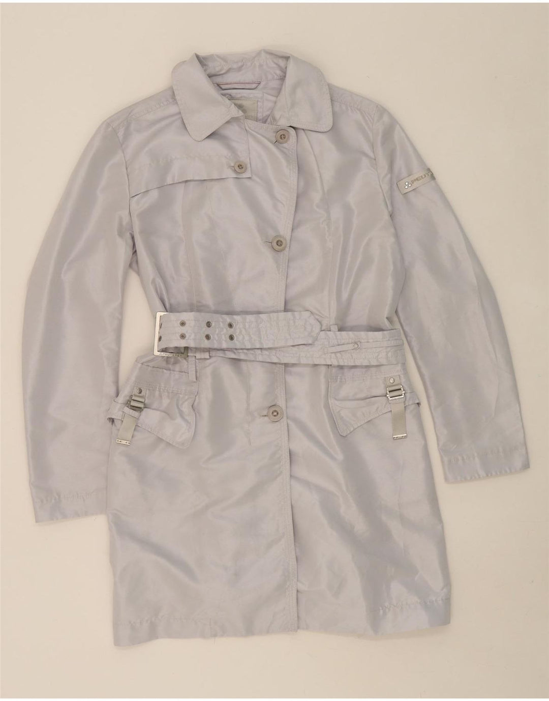 PEUTEREY Trench Coat feminino IT 48 XL poliéster cinza