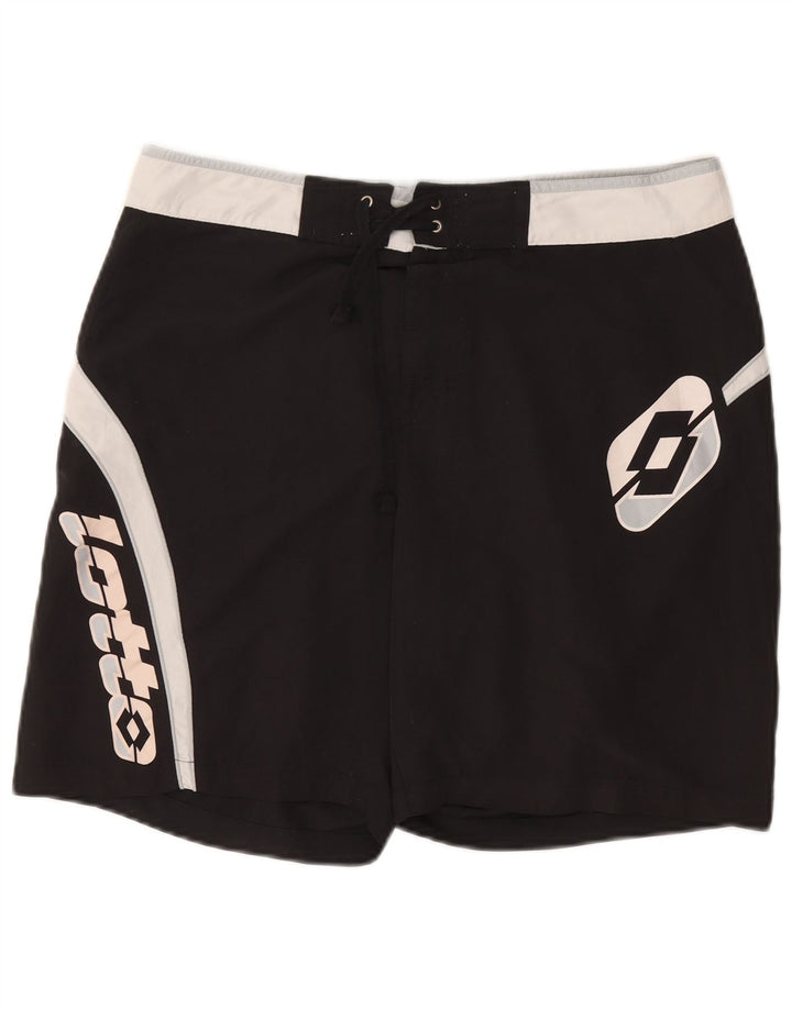 Lotto Mens Graphic Natação Shorts Grande Poliéster Colorblock Preto