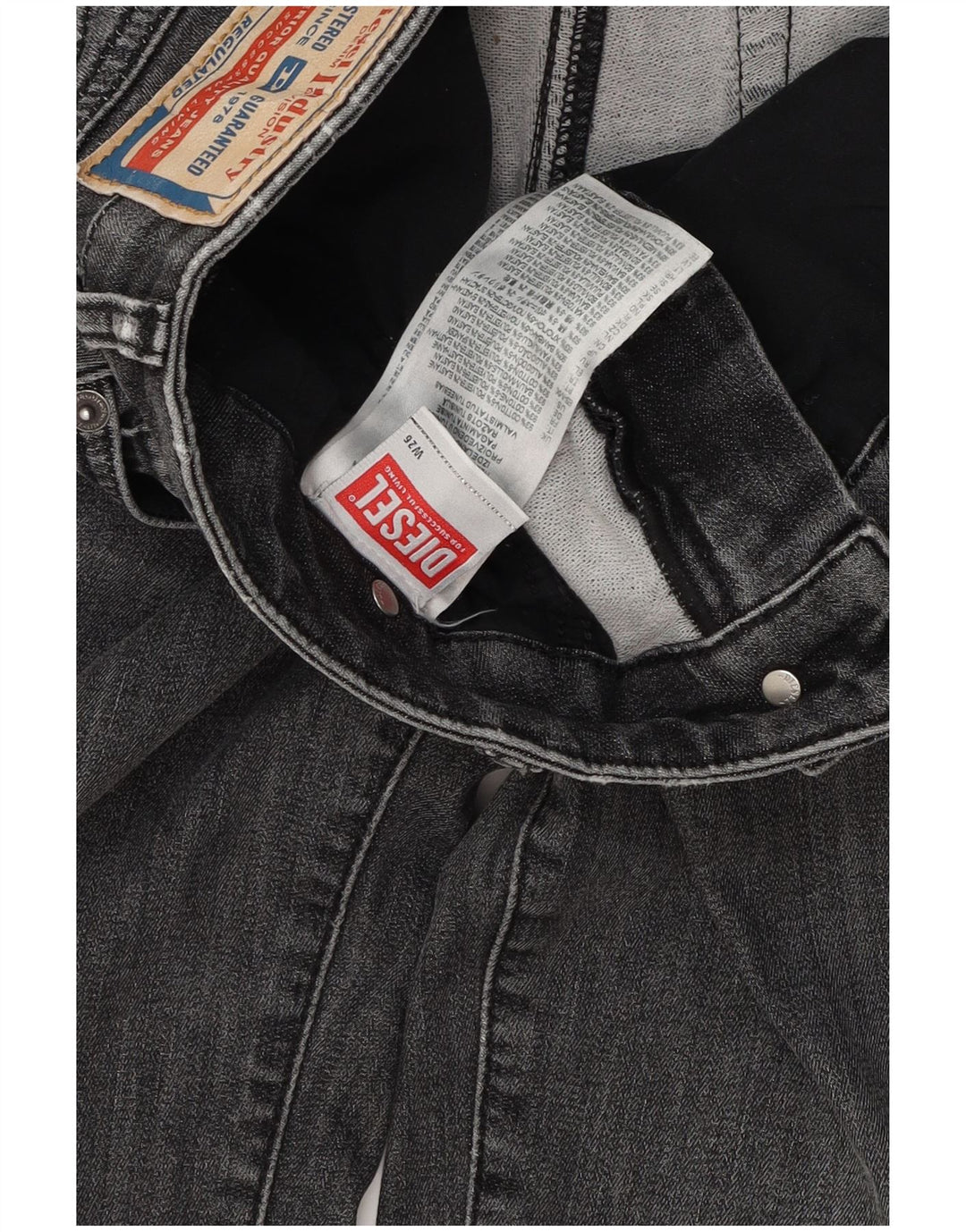Jeans skinny feminino DIESEL W26 L30 algodão cinza