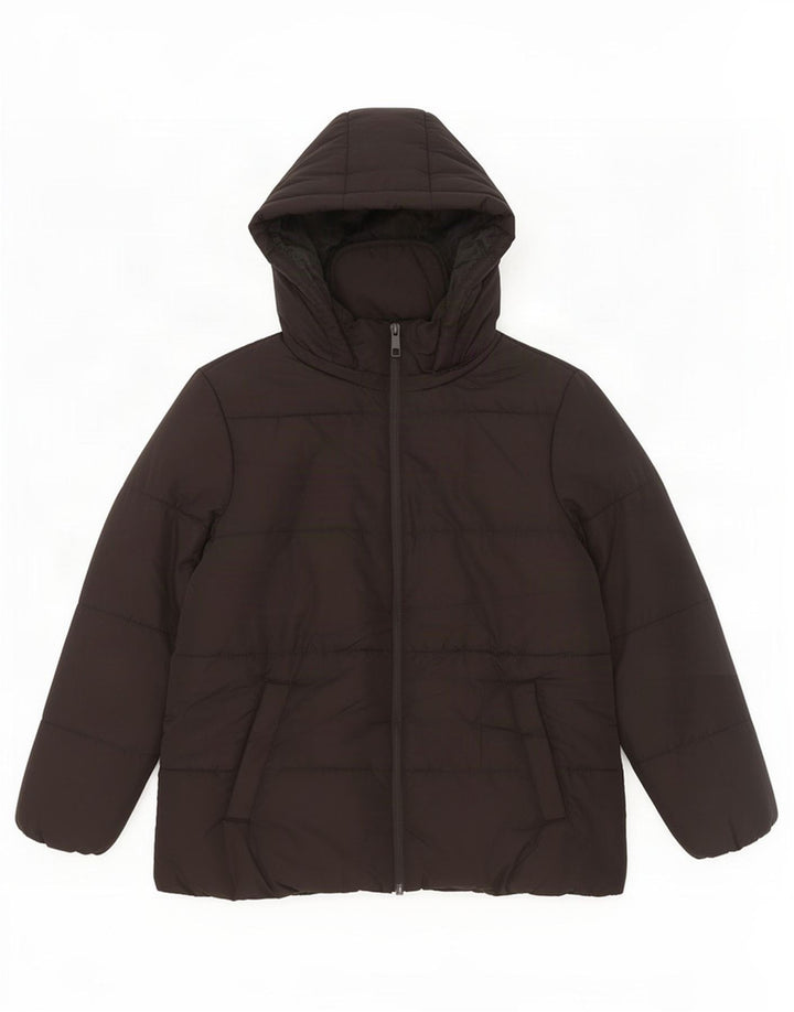 Jaqueta feminina acolchoada com capuz Marks & Spencer Reino Unido 18 XL poliéster preto