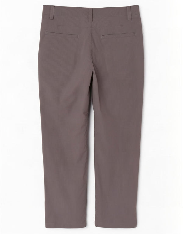 Under Armour Mens Straight Chino Calças W36 L30 Cinza Riscas Nylon