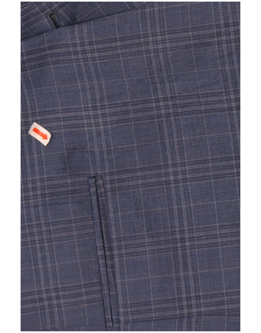 Jaqueta blazer masculina Ben Sherman com 2 botões Reino Unido 44 2XL lã xadrez azul