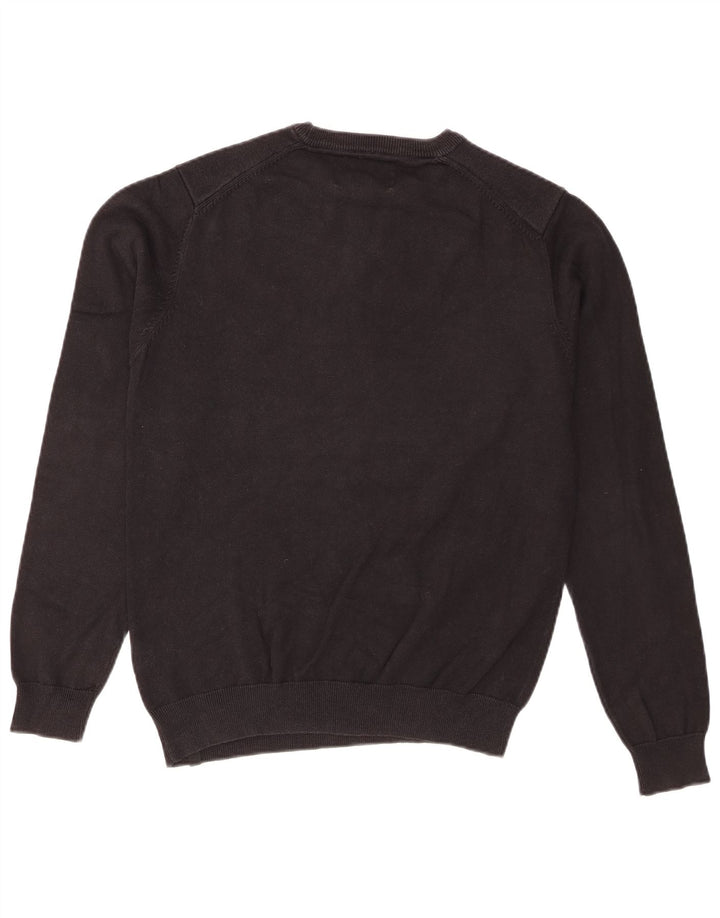 Suéter masculino Jack & Jones Graphic Regular Fit com gola redonda, preto médio