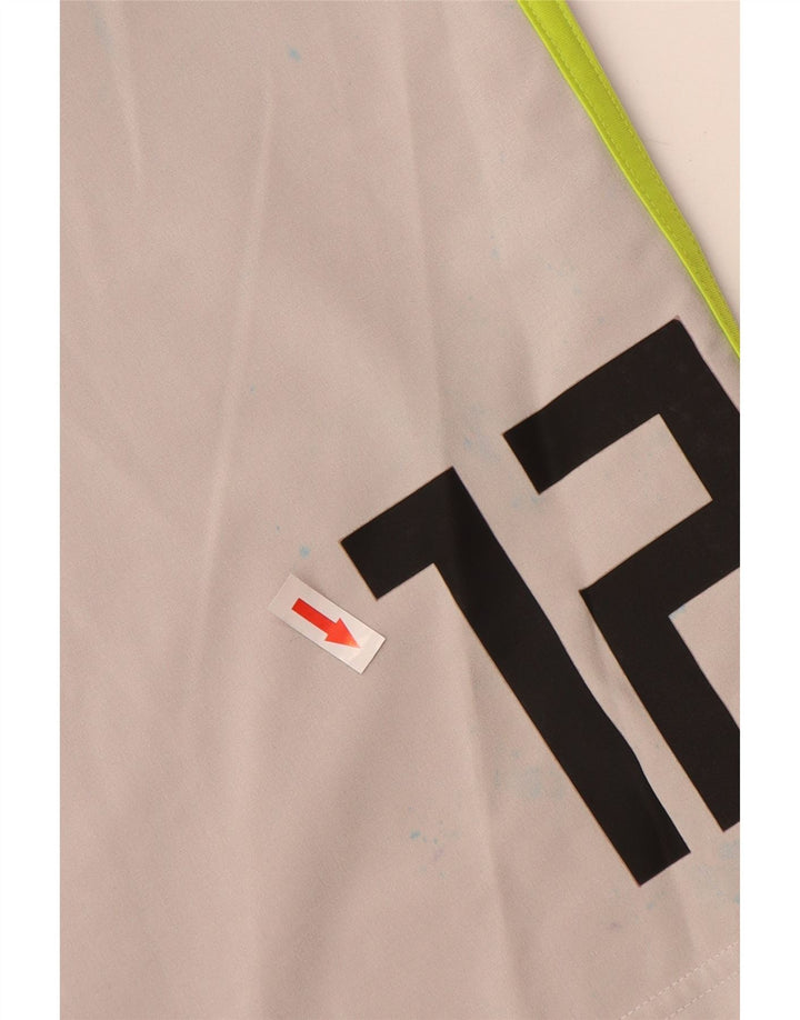 Shorts esportivos gráficos de futebol irlandês masculino ADIDAS grande poliéster cinza