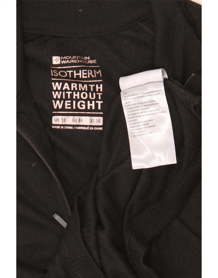 Pulôver feminino Mountain Warehouse com zíper e gola alta Reino Unido 18 GG preto