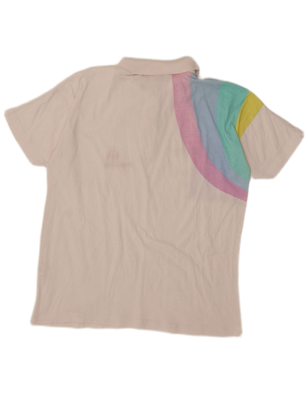 Camisa pólo gráfica masculina Sergio Tacchini algodão branco médio