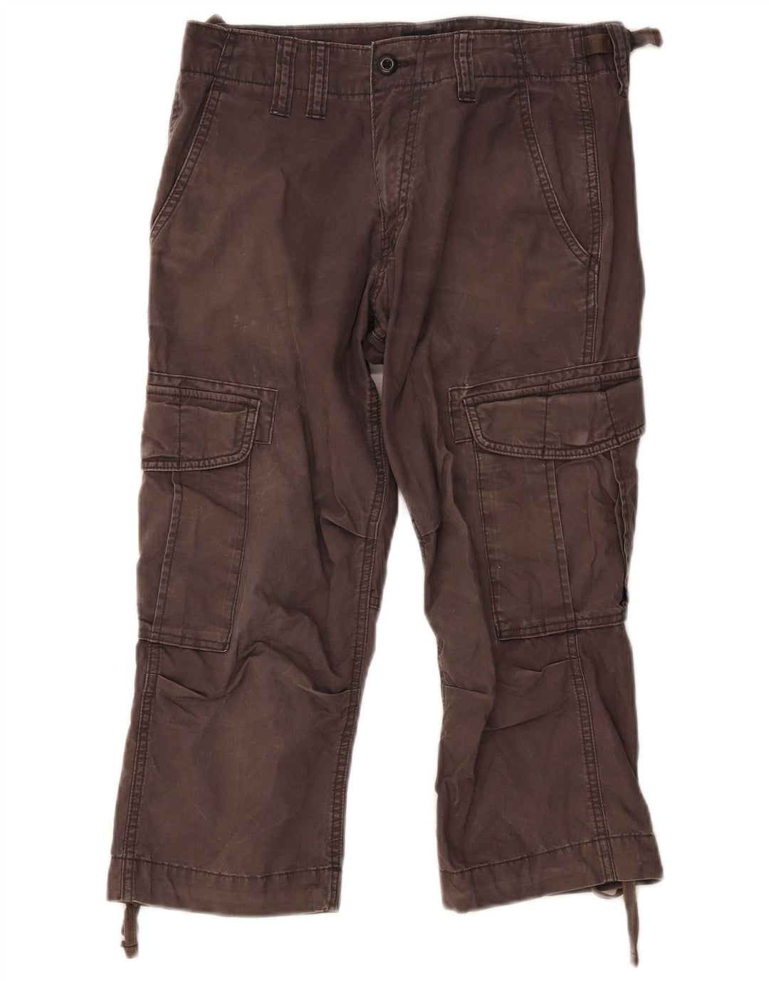 Calça masculina Capri Cargo da Gap W30 L22 algodão cinza