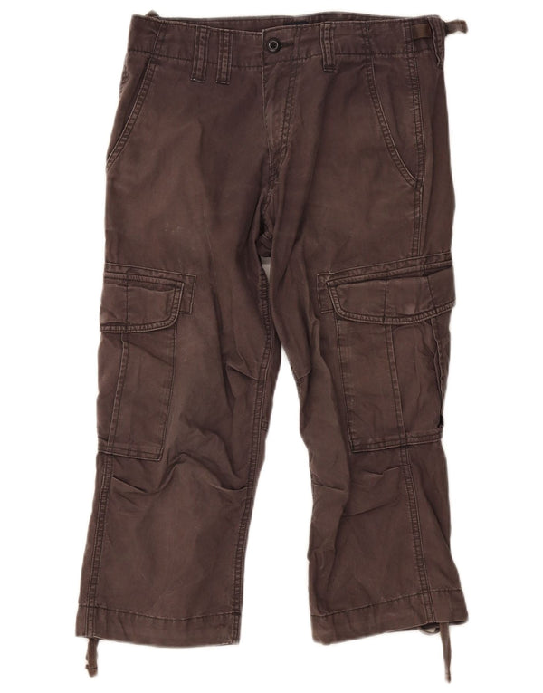 Calça masculina Capri Cargo da Gap W30 L22 algodão cinza