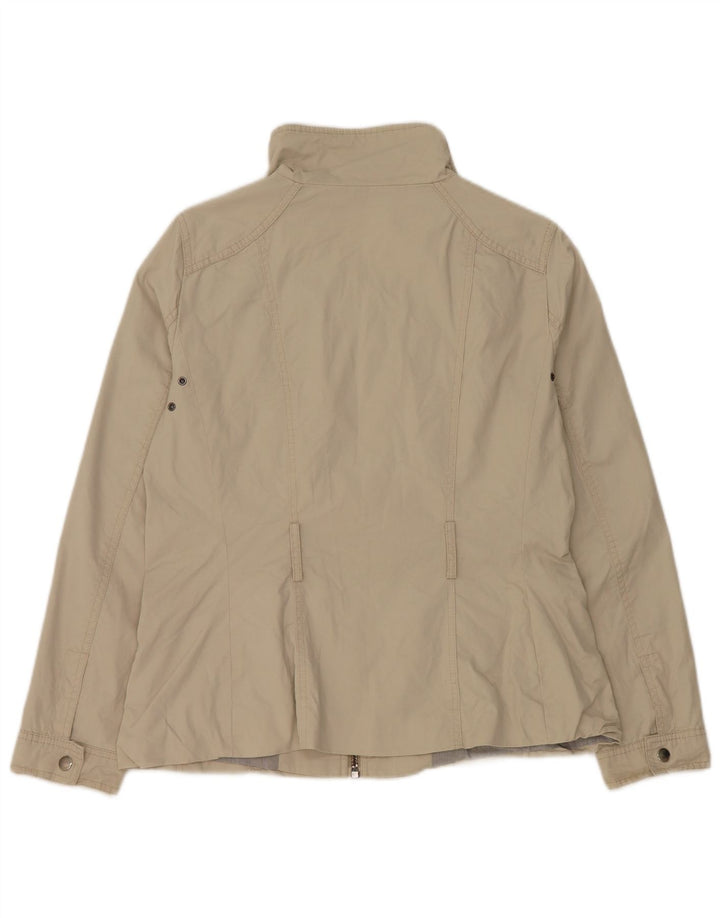 Jaqueta bomber feminina Zara Reino Unido 14 grande bege