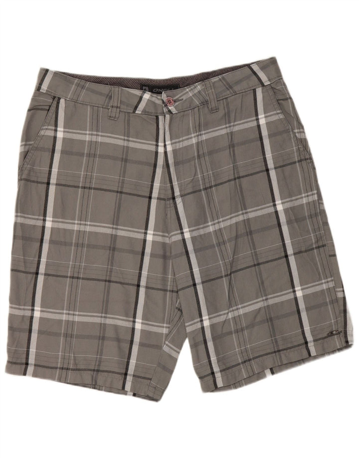 O'Neill Mens Chino Shorts W36 Grande Poliéster Xadrez Cinza