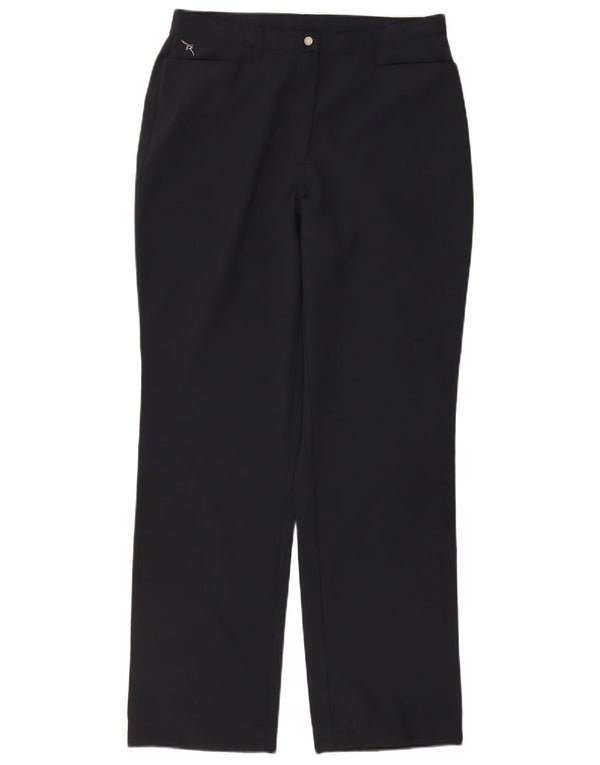 Calça feminina reta casual Chervo W30 L32 poliéster preto