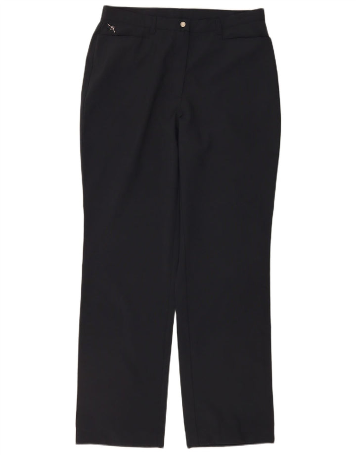 Calça feminina reta casual Chervo W30 L32 poliéster preto