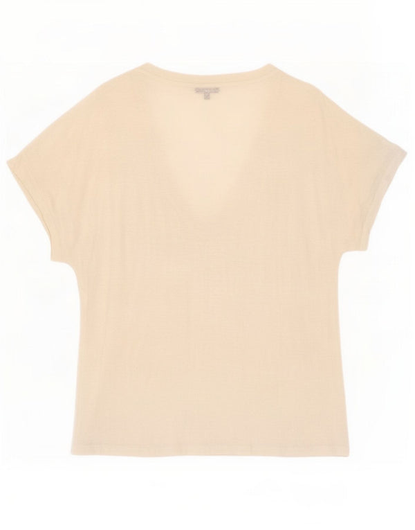 Camiseta feminina Massimo Dutti UK 14 médio branco