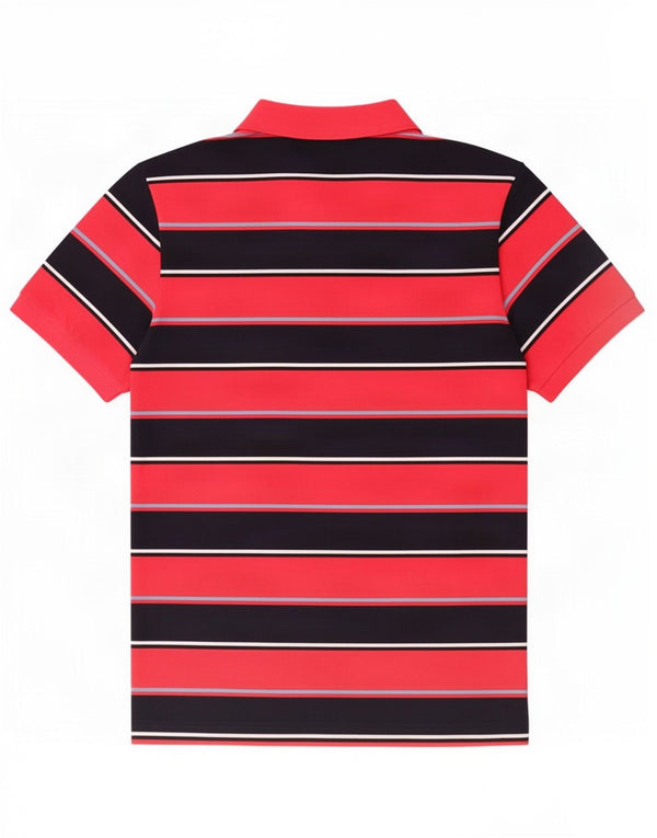 Camisa polo masculina Gant médio algodão listrado rosa