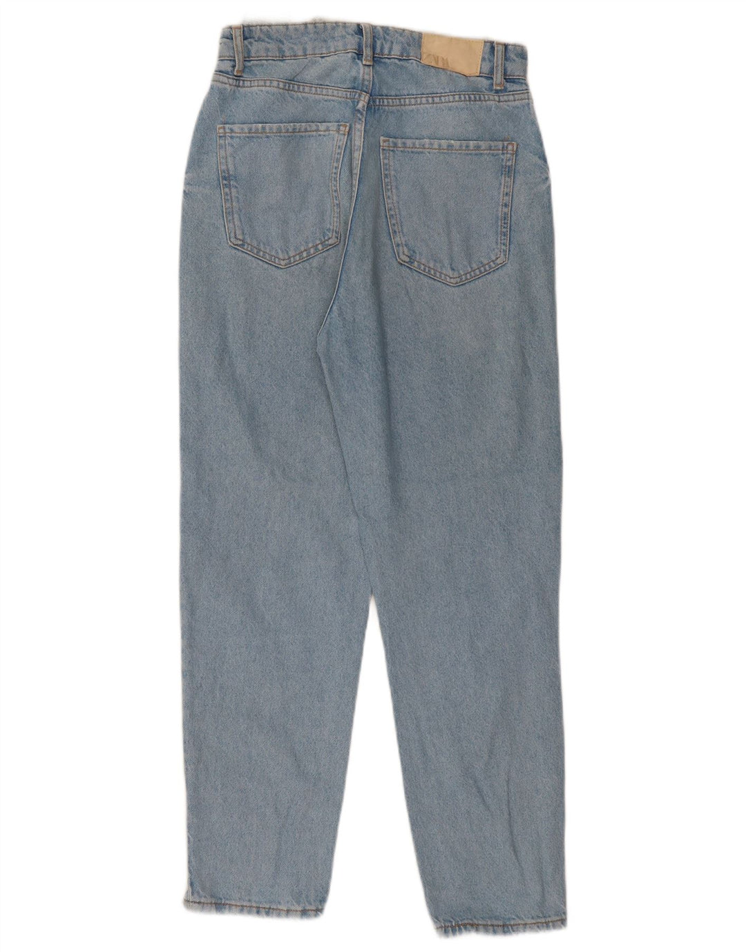 ZARA Calça jeans feminina cintura alta desgastada EU 36 XS W26 L27 Azul