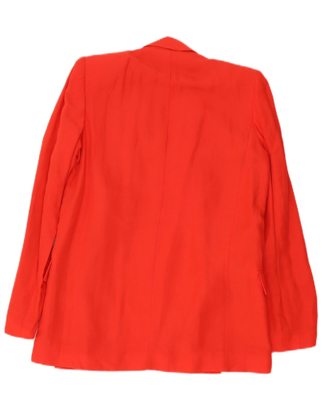 Jaqueta blazer feminina Zara Loose Fit UK 10 pequena viscose vermelha