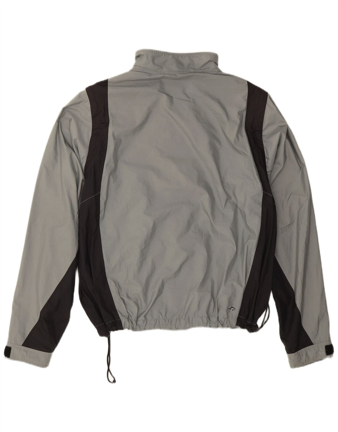 Jaqueta de chuva masculina Adidas UK 40 grande cinza colorblock poliéster