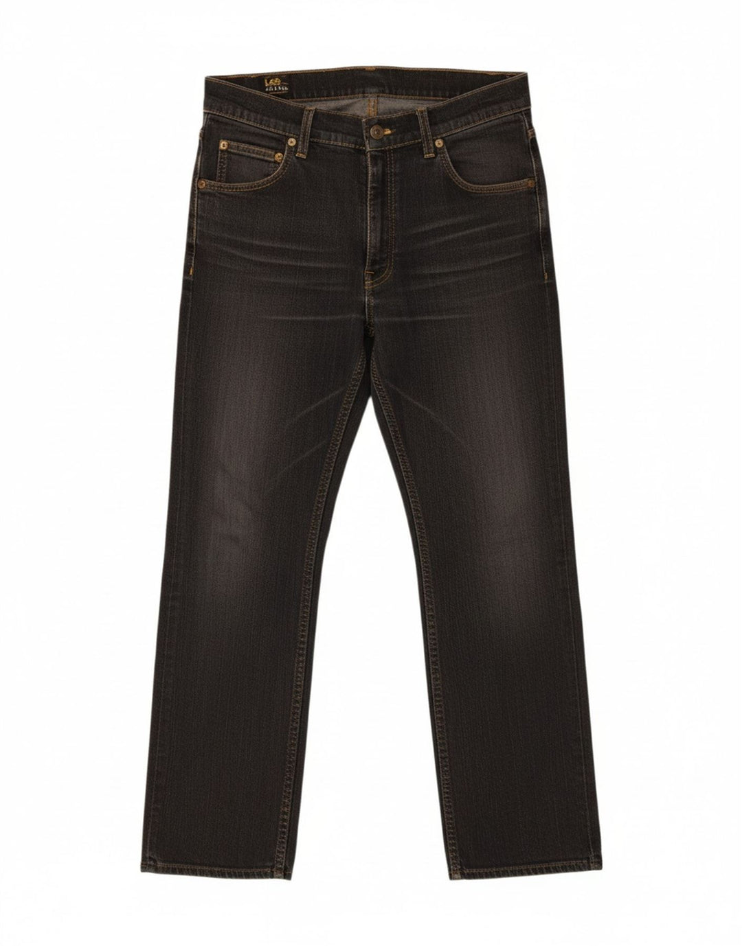 Jeans retos femininos LEE W31 L25 algodão cinza