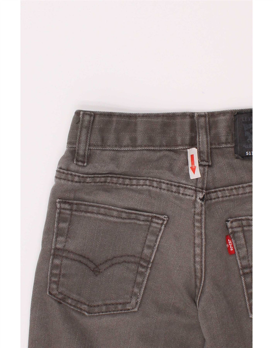 Levi's Boys 511 Distressed Slim Jeans 4-5 Anos W22 L18 Algodão Cinza