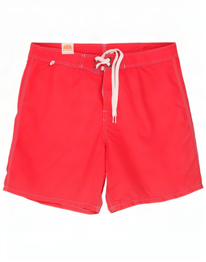 Shorts de natação masculino Sundek médio vermelho nylon