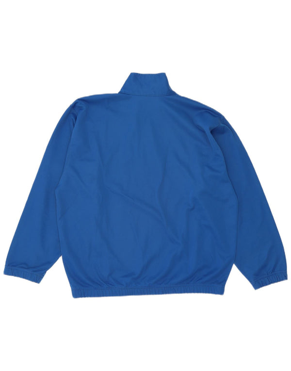 Errea Mens Zip Neck Pulôver Treino Top Grande Azul
