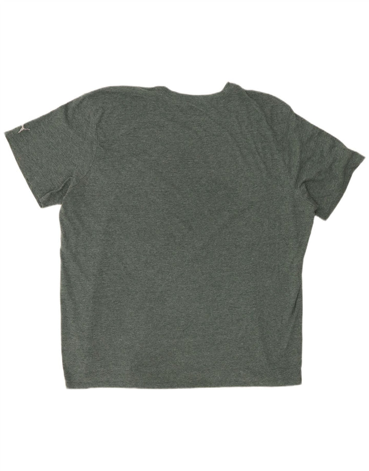 Camiseta gráfica masculina PUMA Top 3XL verde manchado