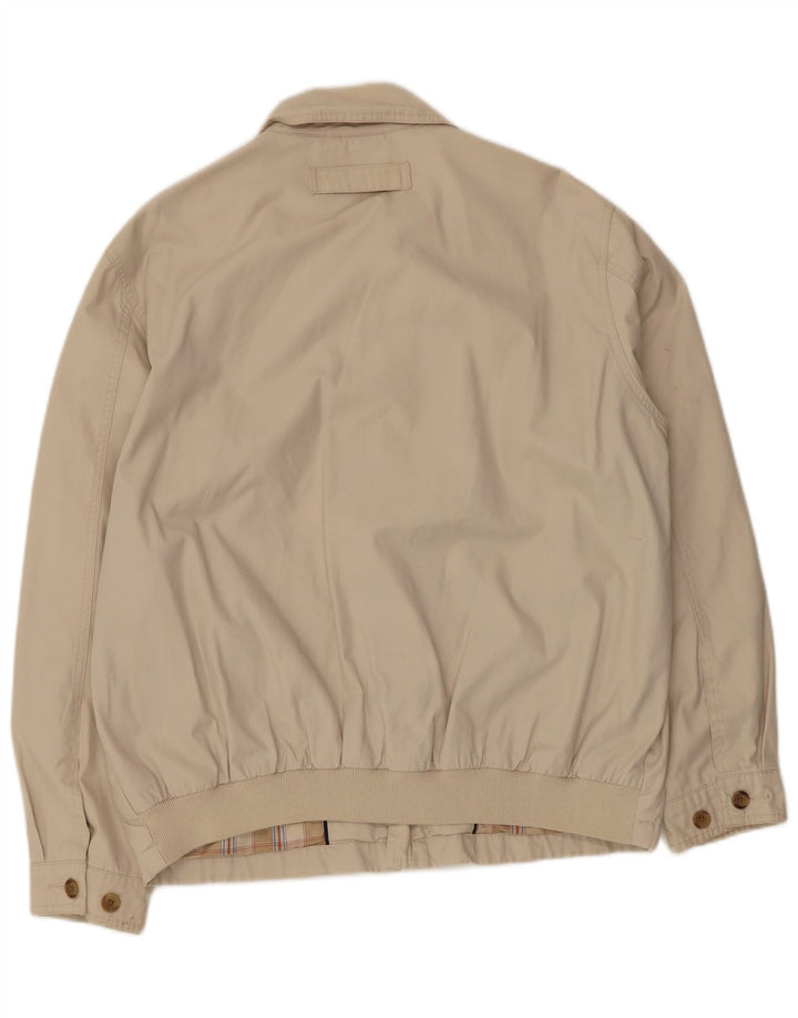 Jaqueta bomber masculina Tommy Hilfiger Reino Unido 38 algodão bege médio