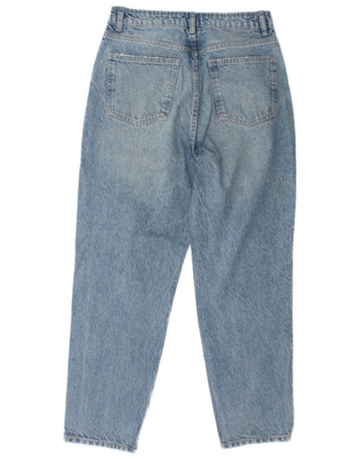 Zara Jeans Cônicos Femininos EU 40 Médio W30 L27 Azul Algodão
