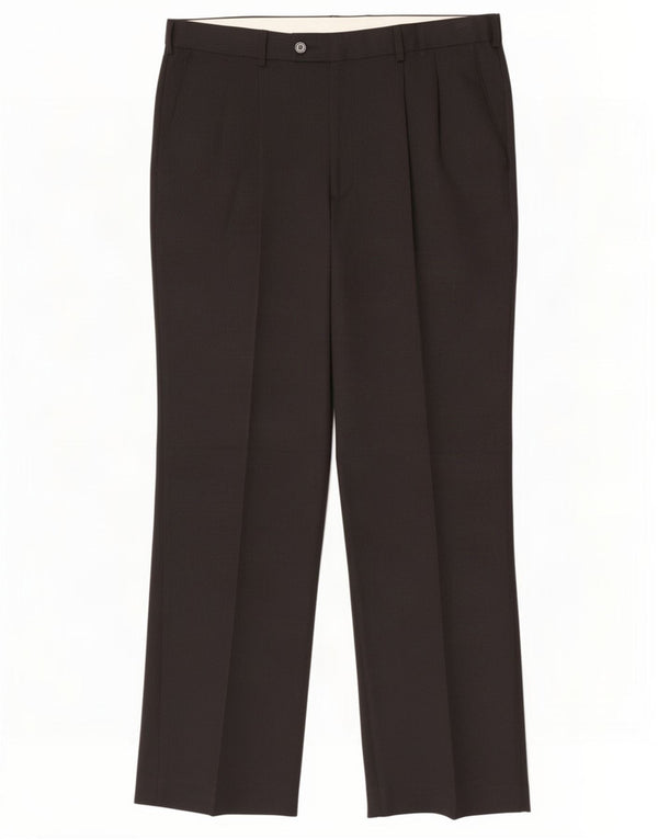 Farah Mens Pegged Suit Calça W36 L30 Poliéster Preto